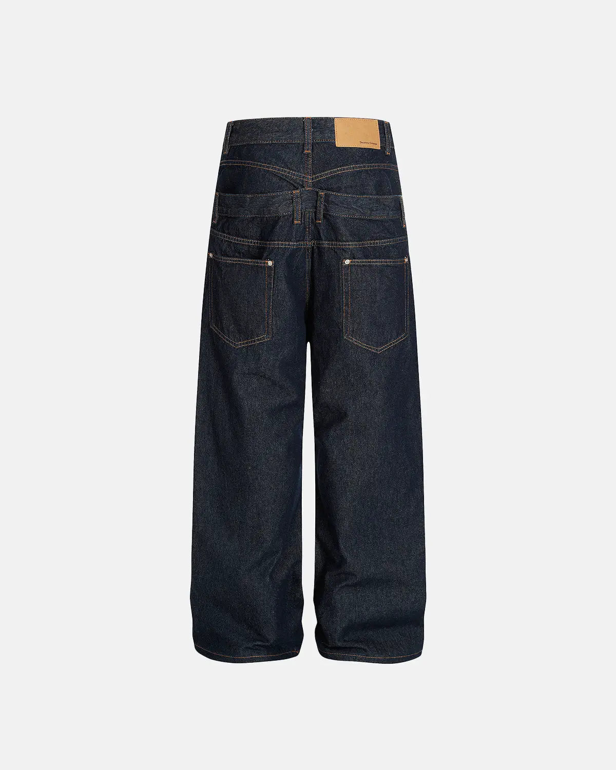 Double Waist Raw Baggy Jeans| Inflation Streetwear
