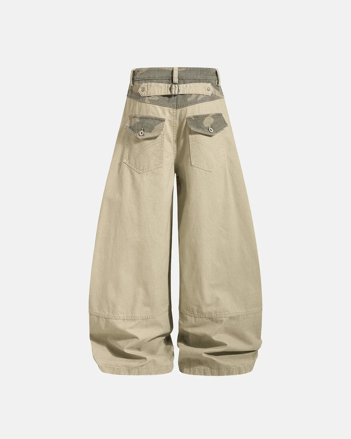 Camo Patchwork Barrel Pants | Inflation Streetwear