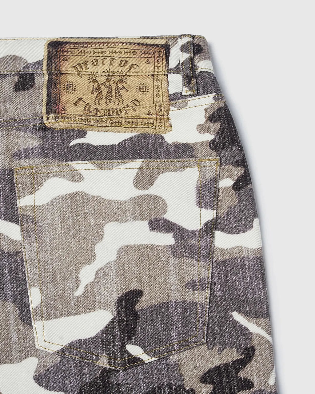 Patchwork Effect Print Baggy Jeans | Inflation Streetwear