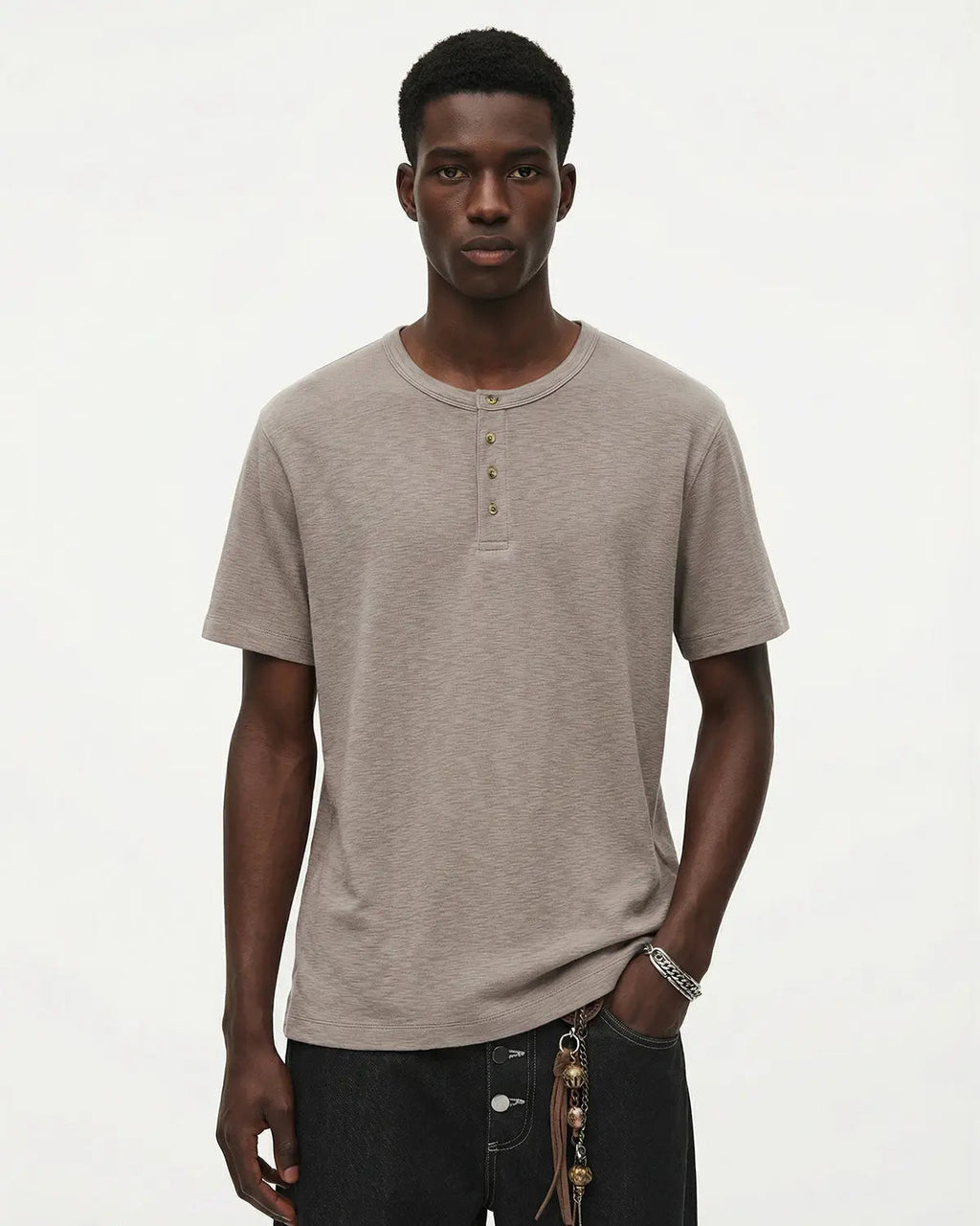 Old Money Relaxed Henley T-Shirt | Inflation Streetwear