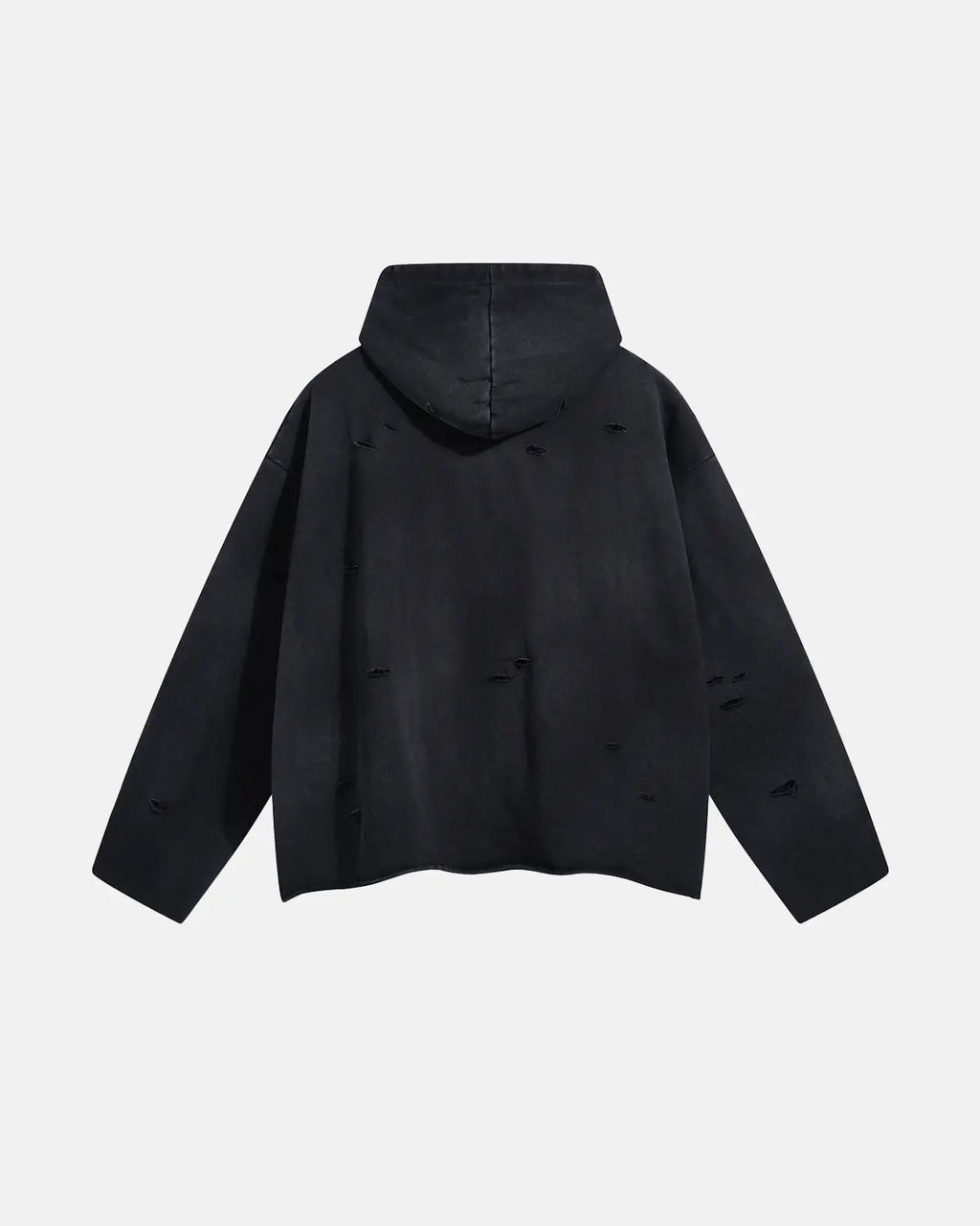 Acid Wash Ripped Boxy Hoodies | Inflation Streetwear