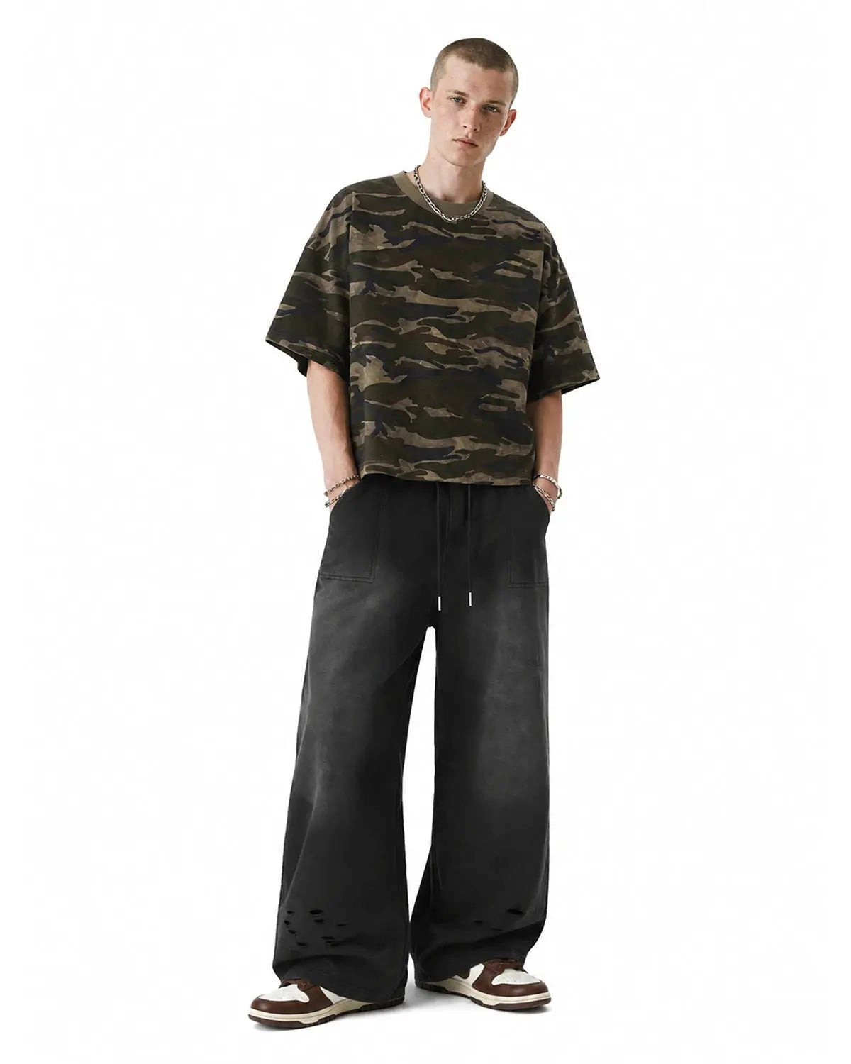 Distressed Washed Baggy Sweatpants | Inflation Streetwear