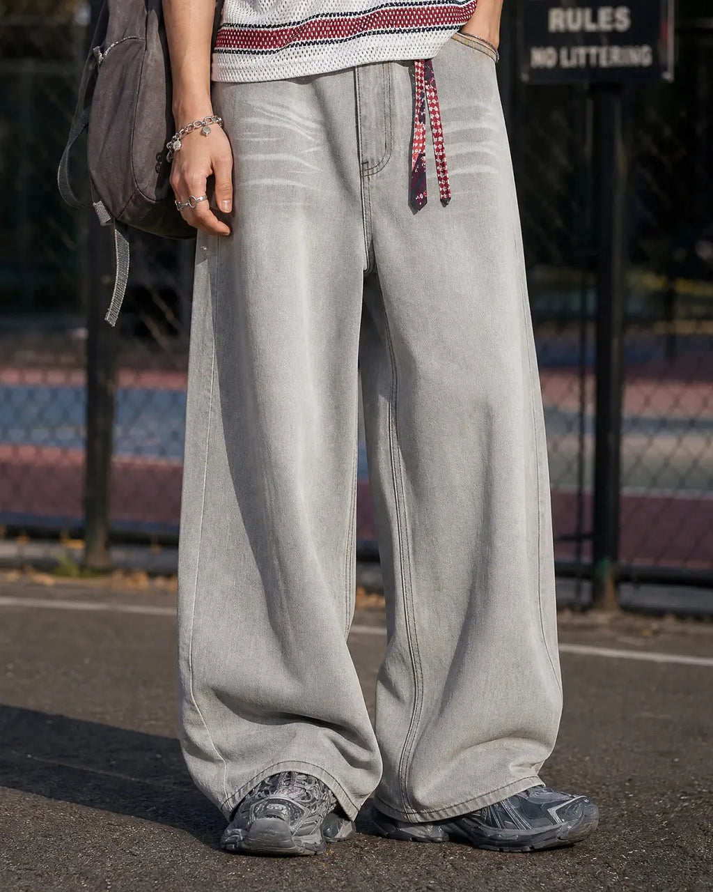 Washed Distressed Baggy Jeans | Inflation Streetwear
