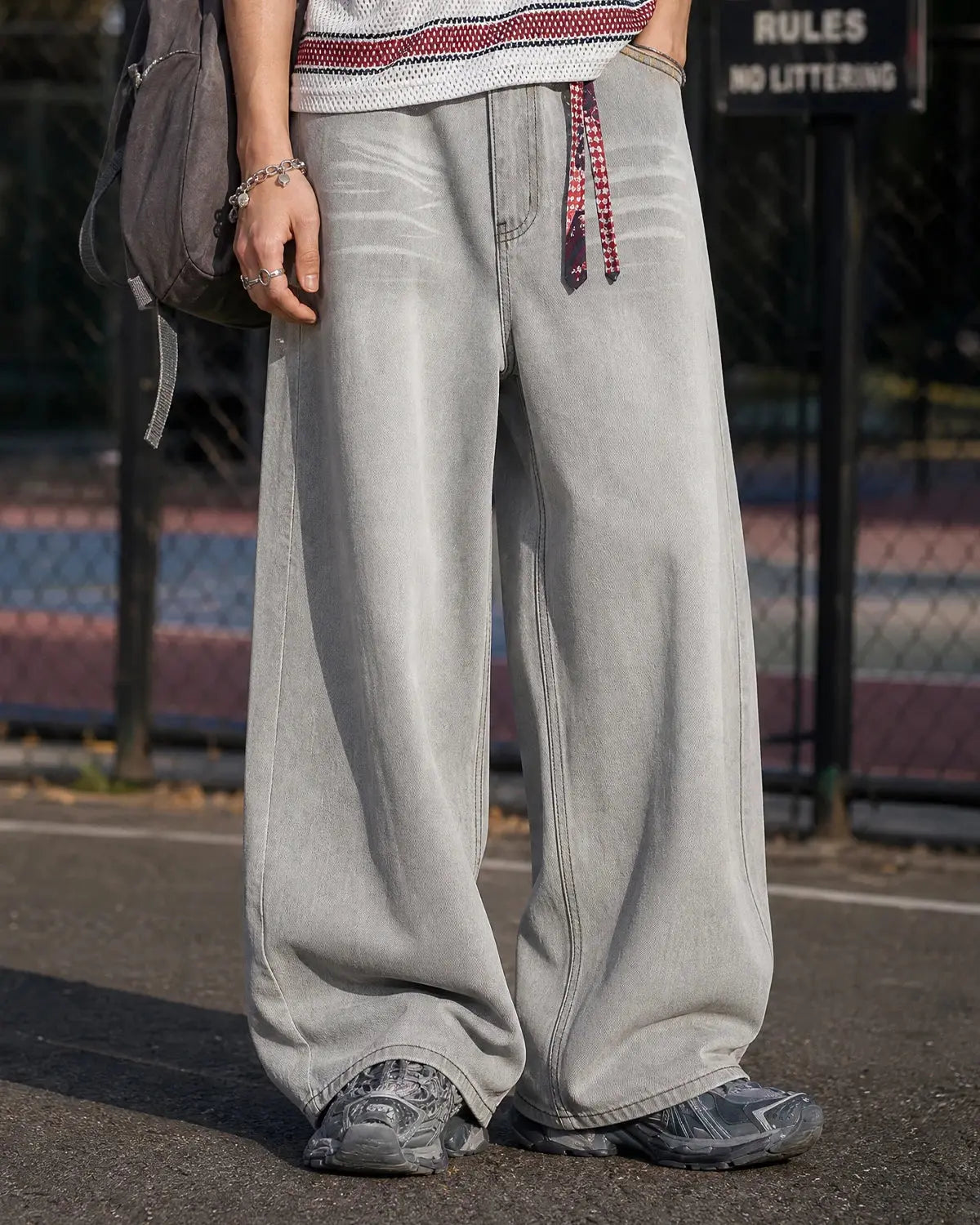 Washed Distressed Baggy Jeans | Inflation Streetwear