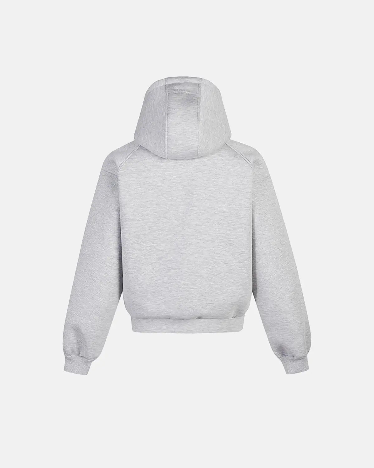 INFLATION Grey Boxy Zip Up Hoodies