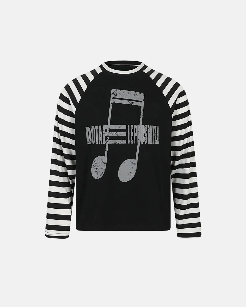 Music Graphic Striped Long Sleeve T-Shirt | Inflation Streetwear