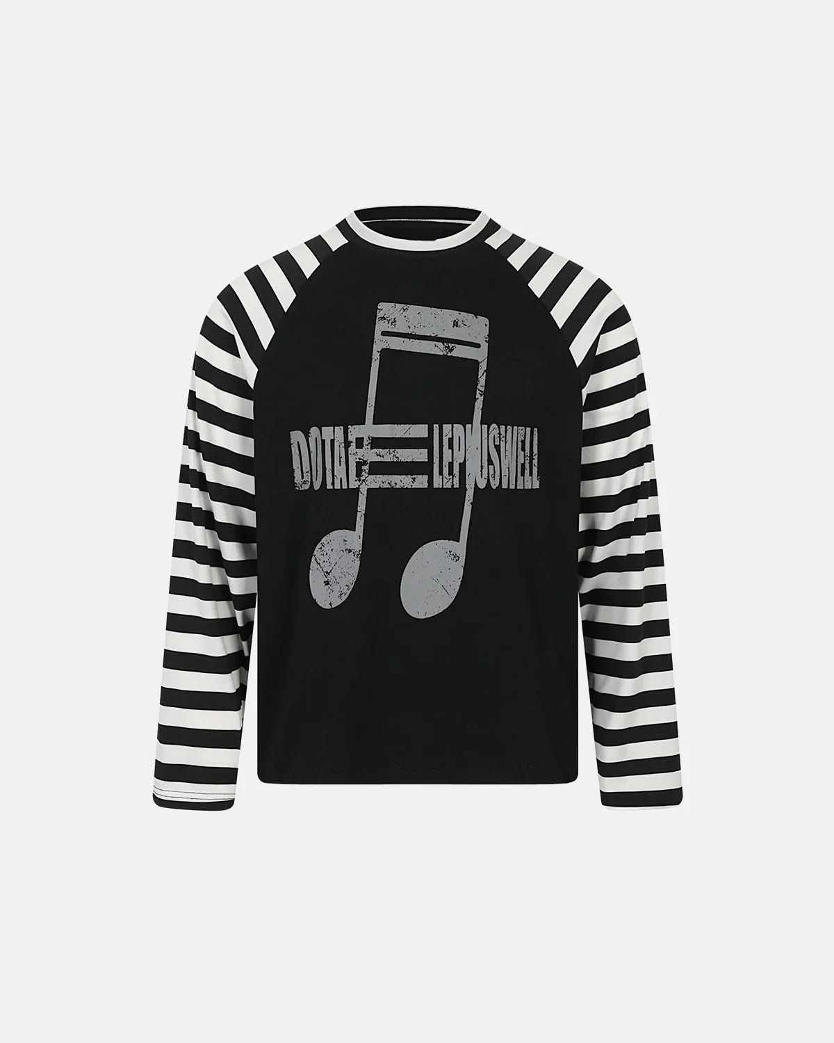 Music Graphic Striped Long Sleeve T-Shirt | Inflation Streetwear