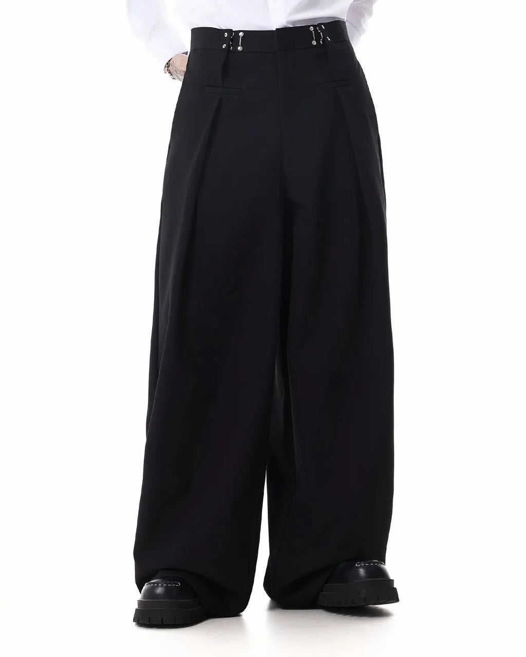 Metal Hook Wide-Leg Suit Pants | Inflation Streetwear