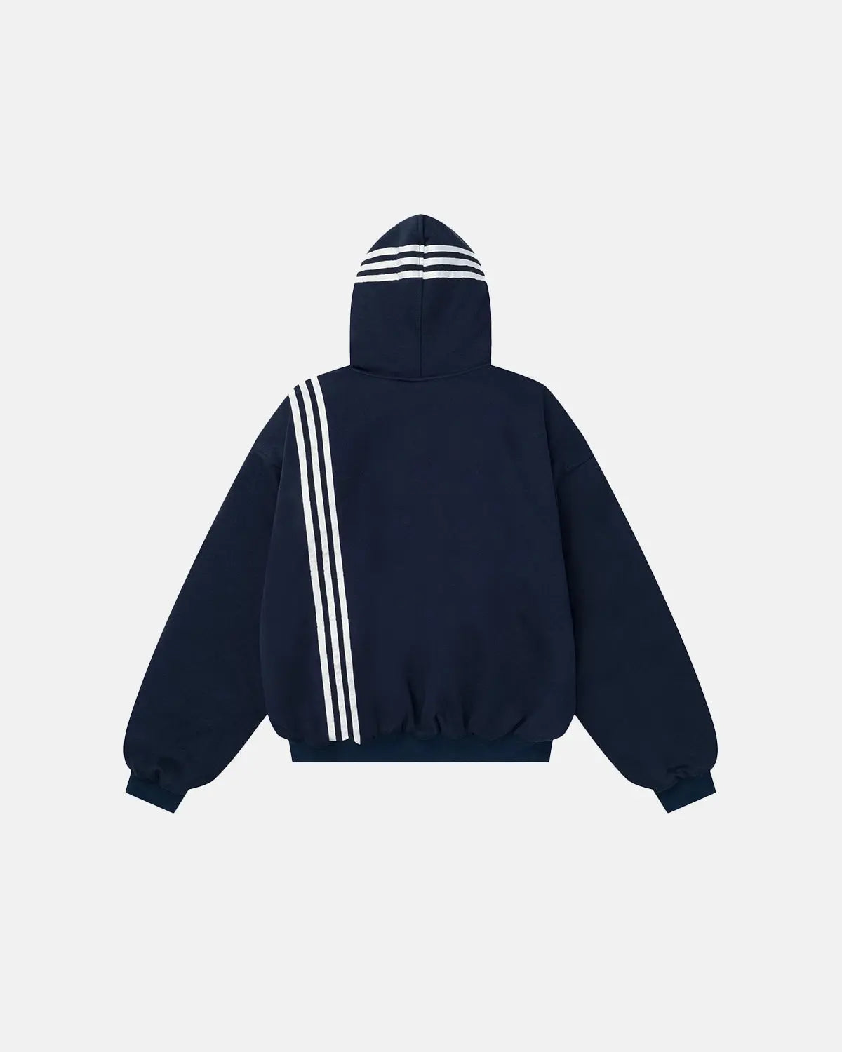 Gothic Striped Hooded Bomber Jacket  | Inflation Streetwear