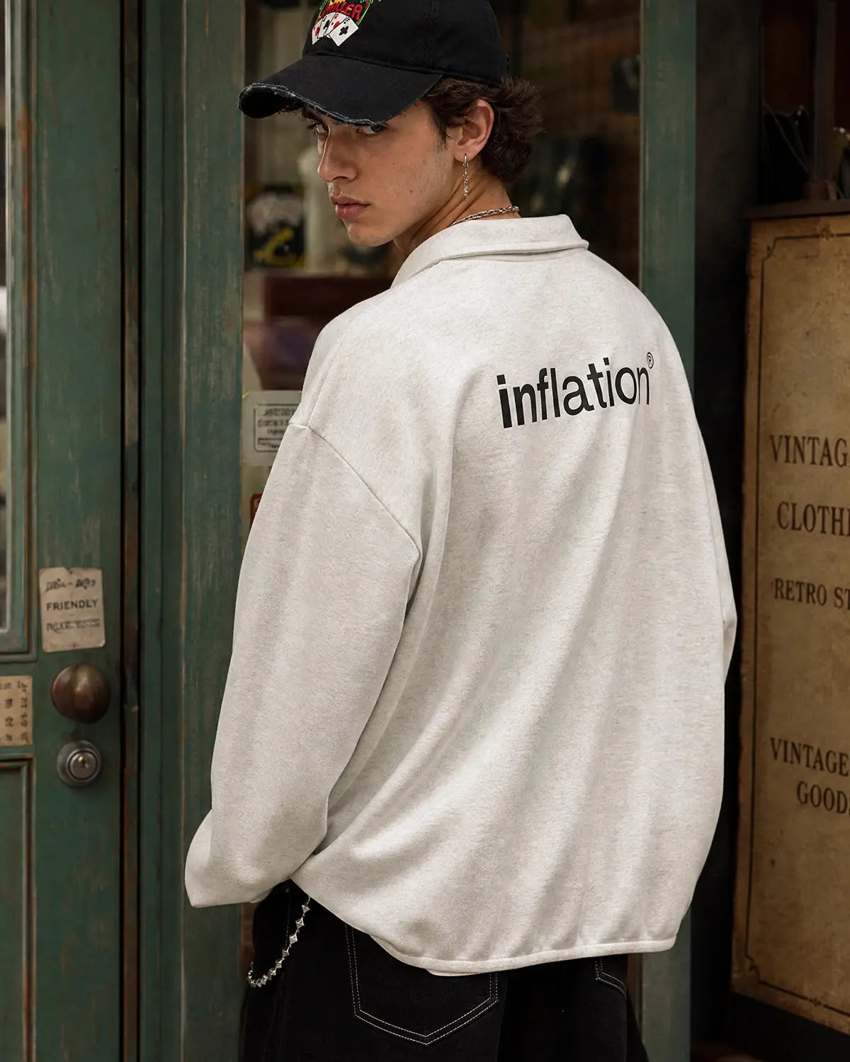Brand Quarter Polo Sweatshirts | Inflation Streetwear