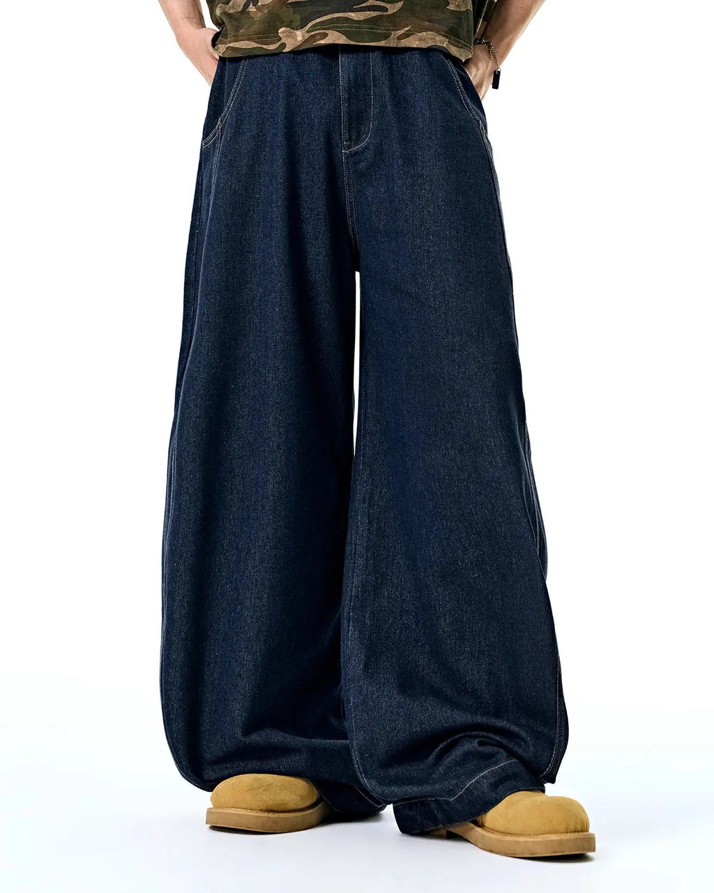 INFLATION Washed Barrel Baggy Jeans