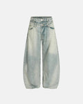 Double Waist Acid Washed Baggy Jeans | Inflation streetwear