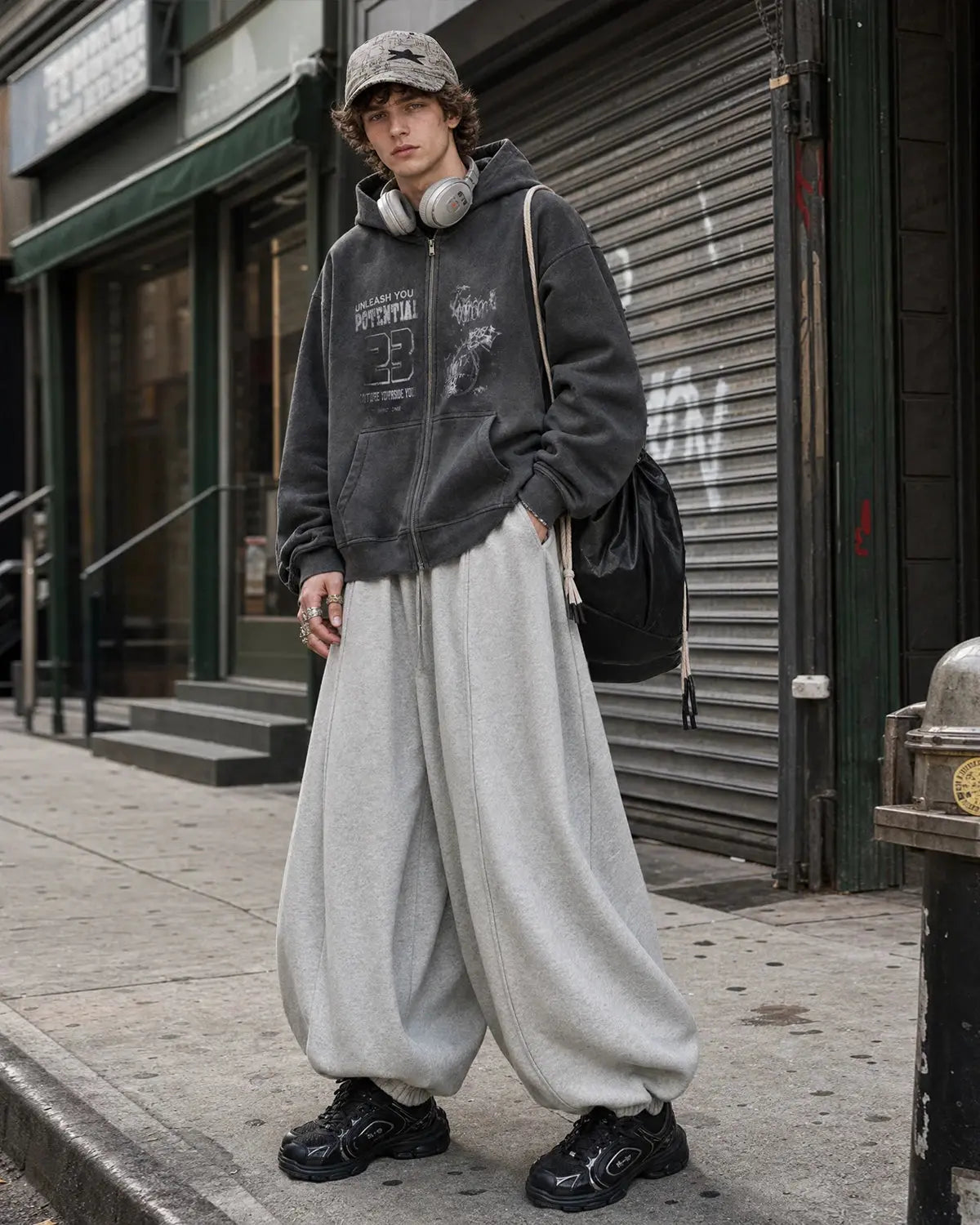 Grey Baggy Jogger Sweatpant | Inflation Streetwear