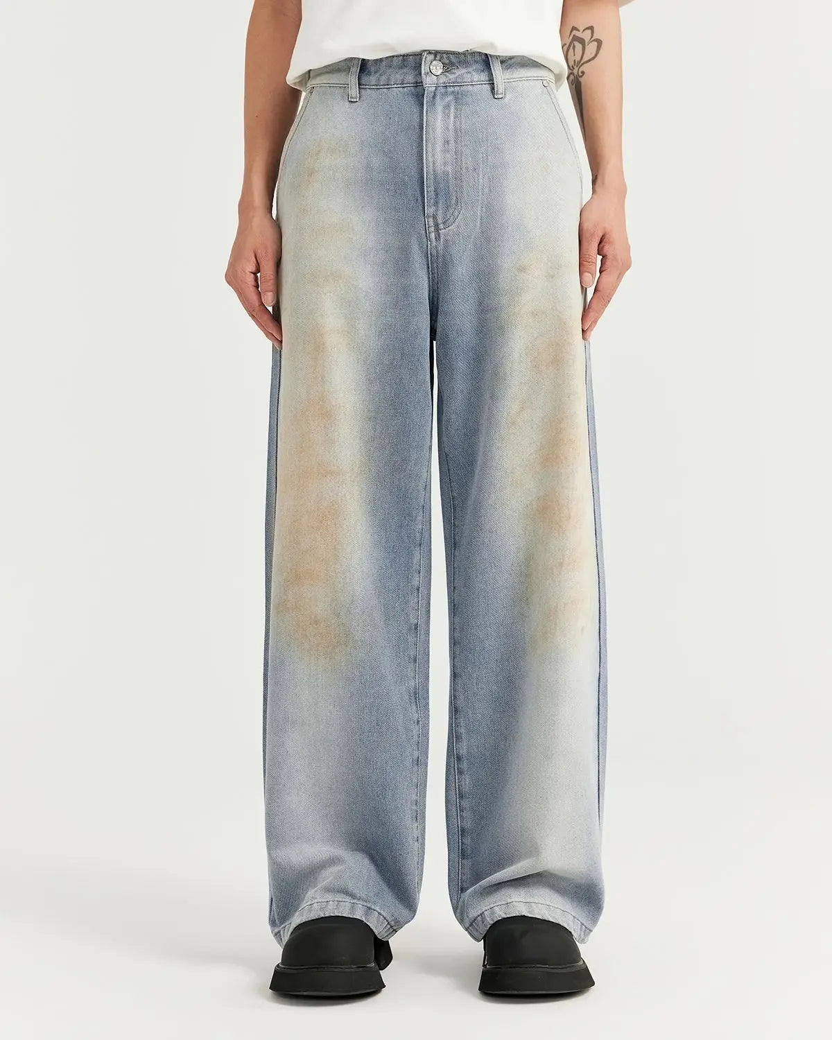 Mud Washed Baggy Jeans | Inflation Streetwear