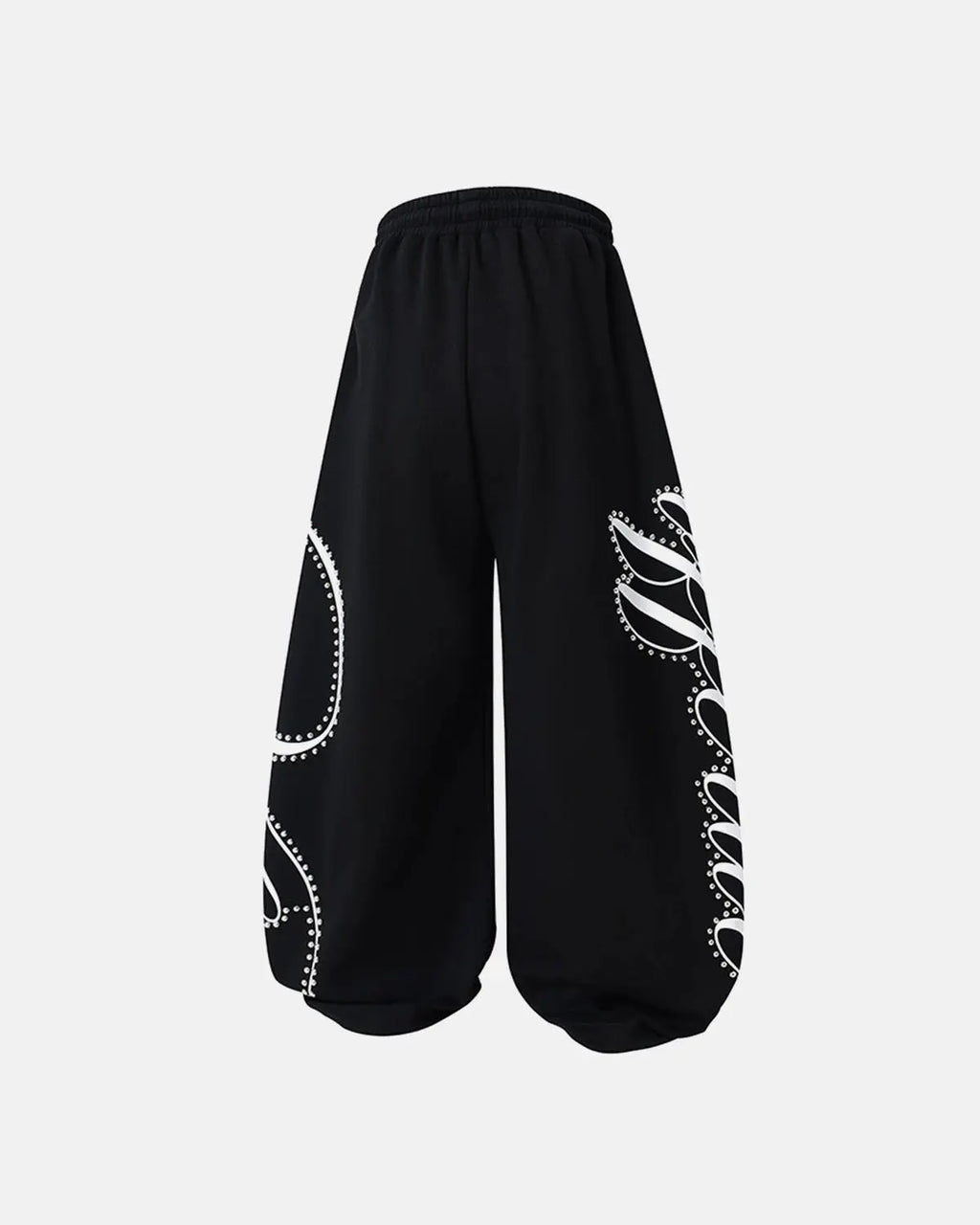 Rhinestone Script Baggy Sweatpants | Inflation Streetwear