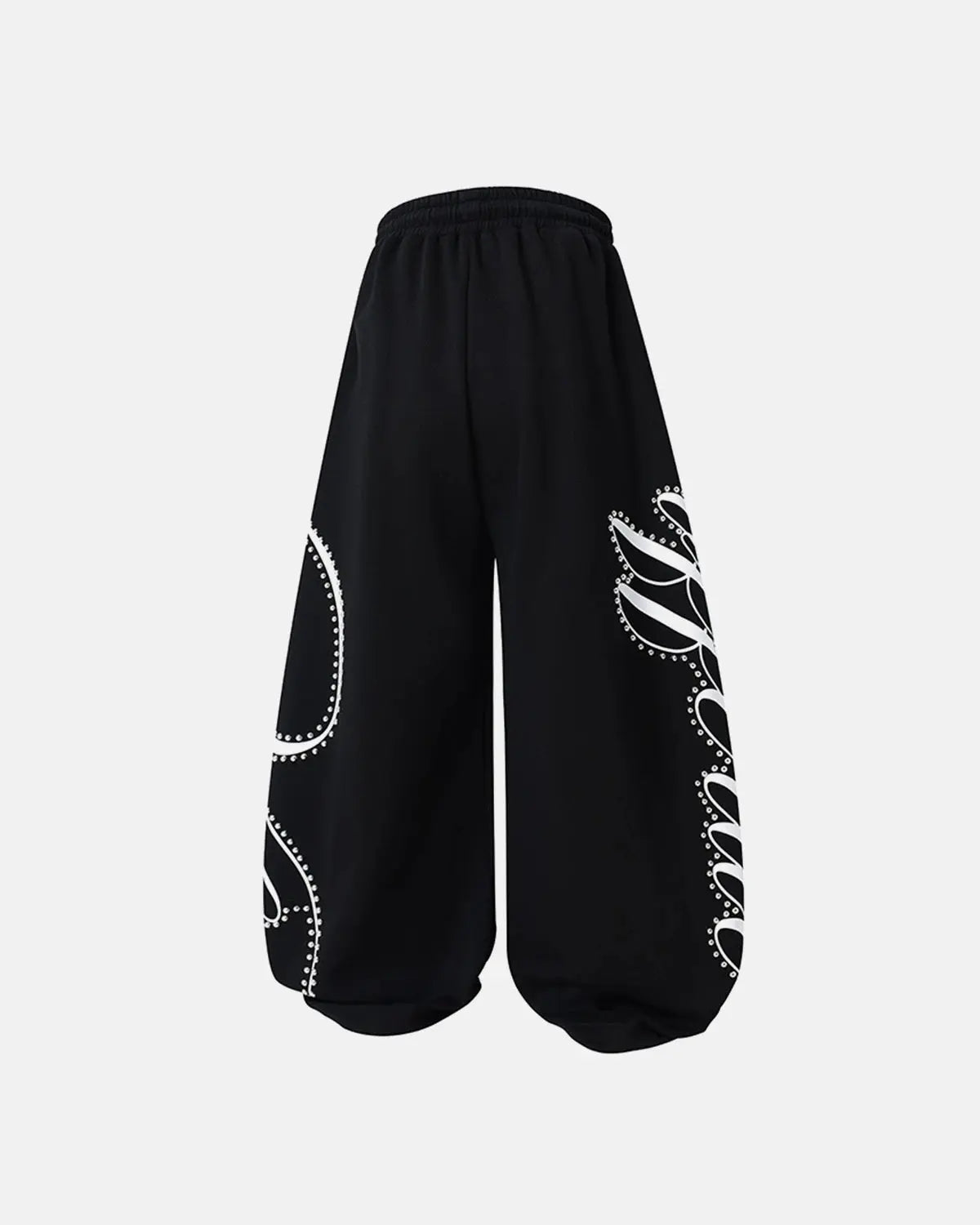 Rhinestone Script Baggy Sweatpants | Inflation Streetwear