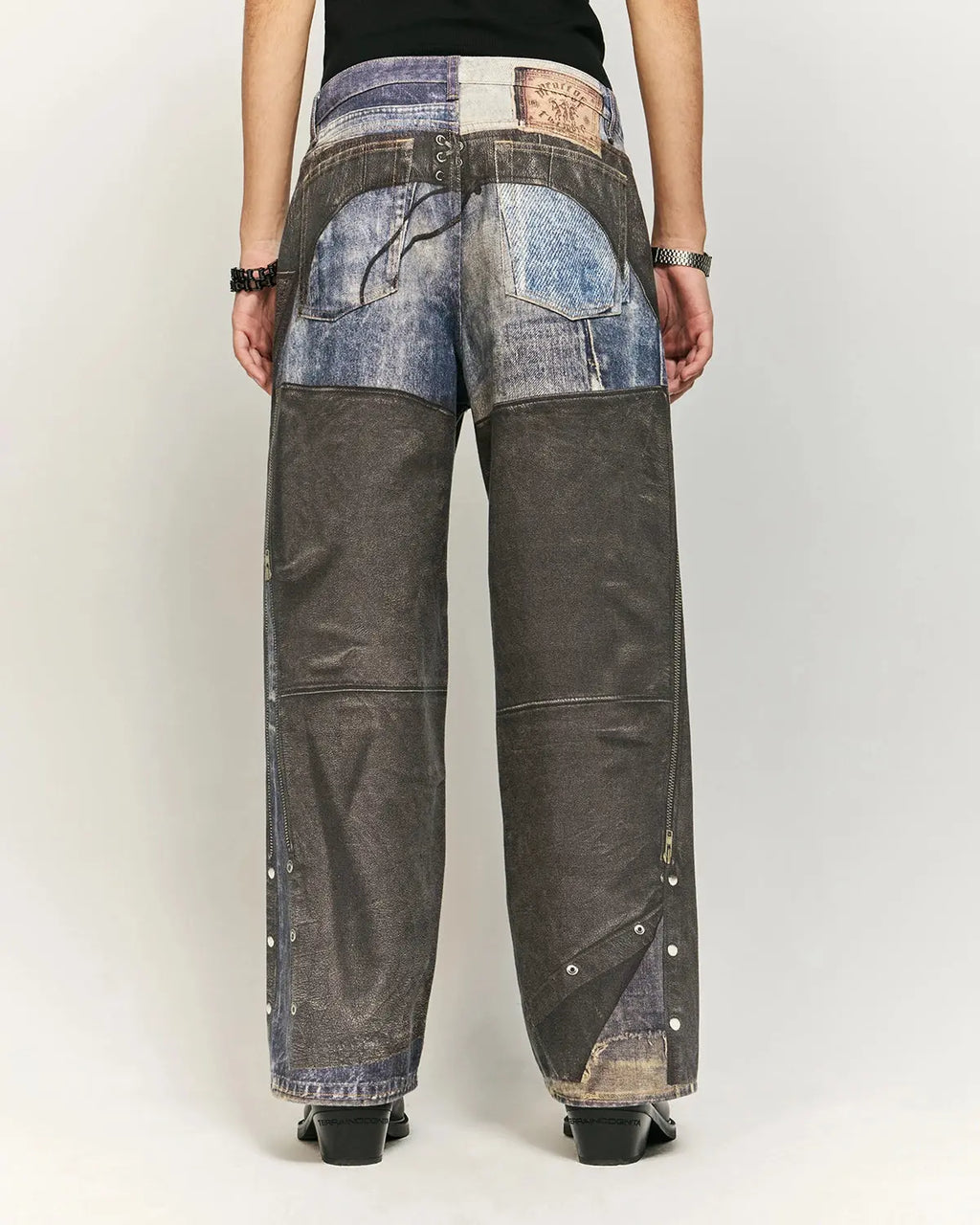Colorblock Digital Printing Cotton Jeans | Inflation Streetwear