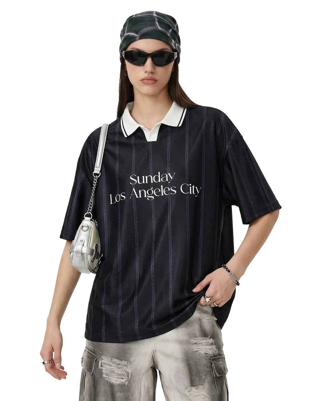 Vintage Striped Polo Jersey | Inflation Streetwear