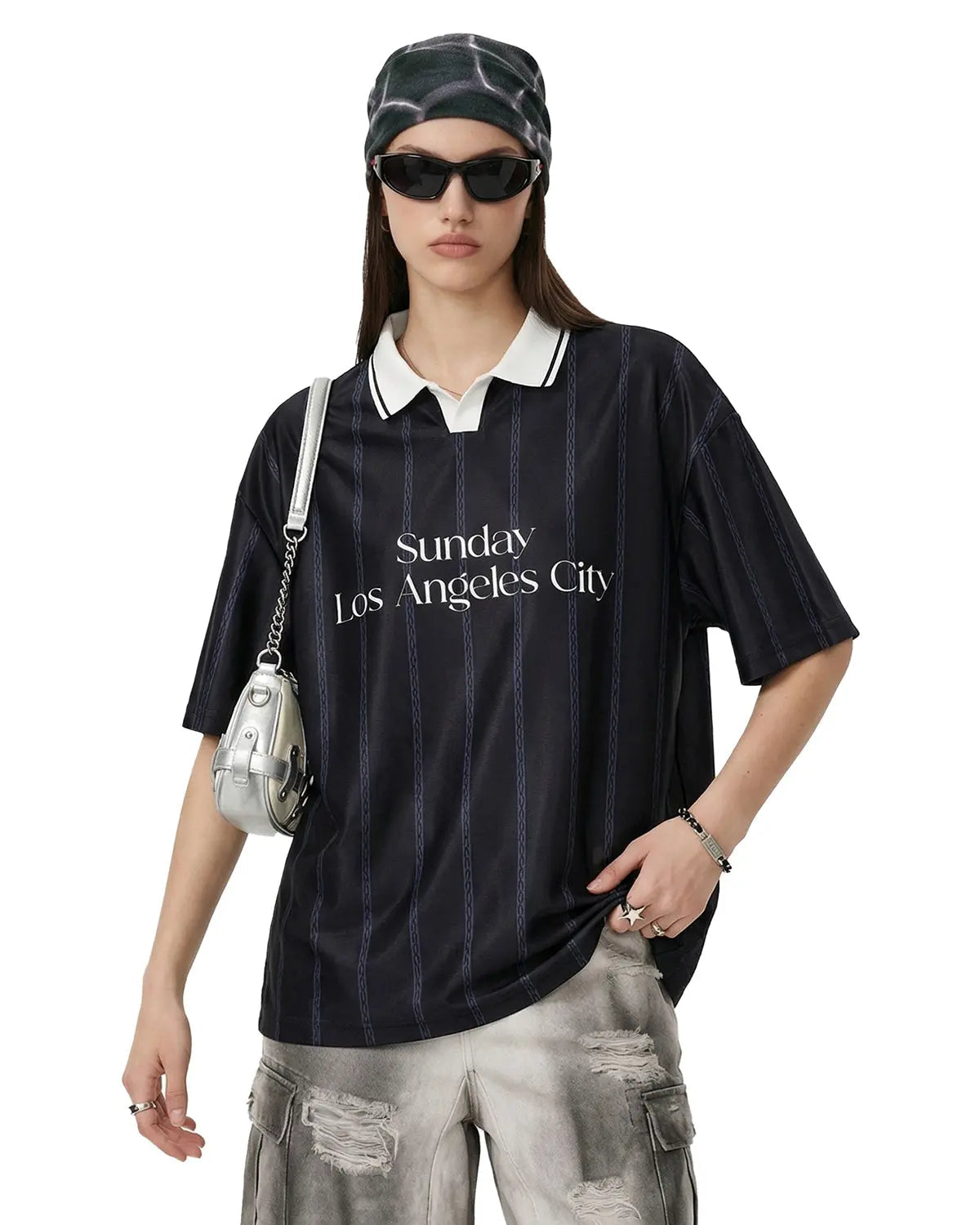 Vintage Striped Polo Jersey | Inflation Streetwear