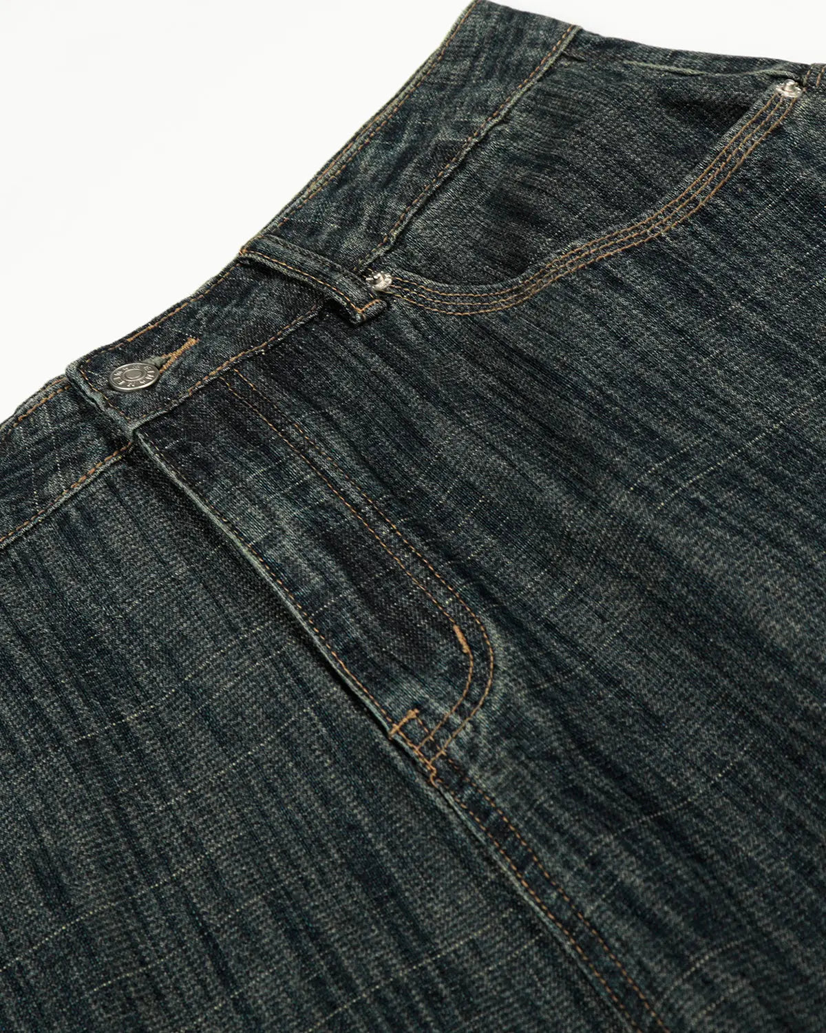 Cinch Back Bamboo Weave Jeans | Inflation Streetwear