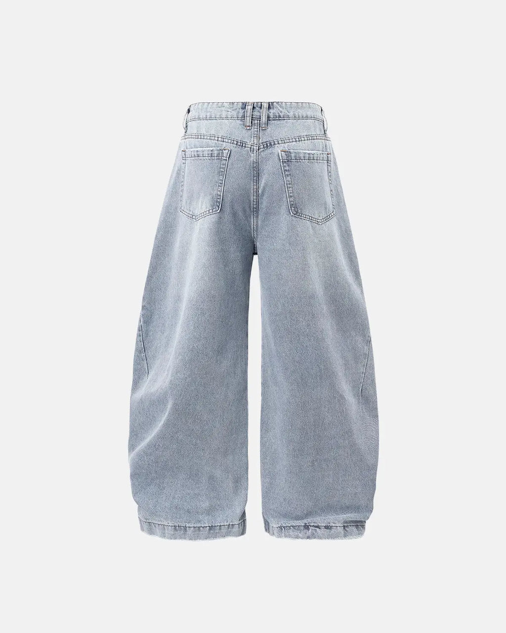 Acid Washed Distressed Barrel Jeans | Inflation Streetwear