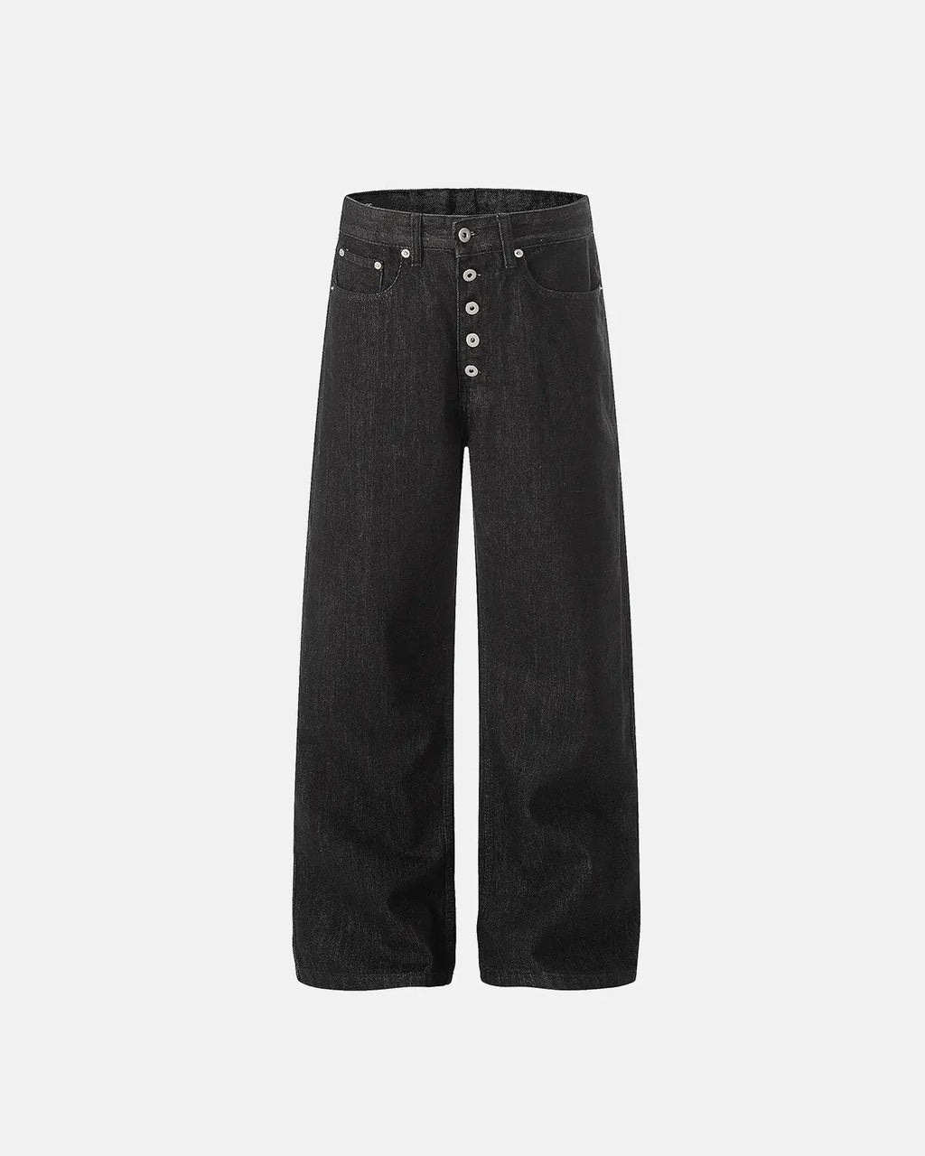 Raw Buttons Up Baggy Jeans | Inflation Streetwear