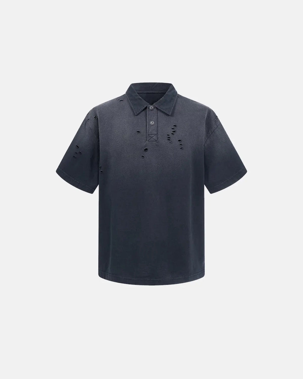Distressed Ripped Washed Polo Shirts | Inflation Streetwear