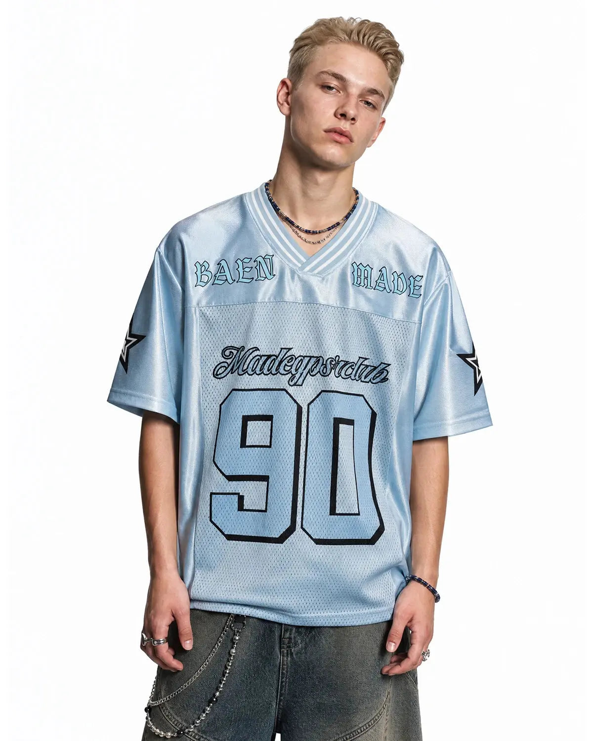 Mesh Patchwork Oversized Jersey | Inflation Streetwear