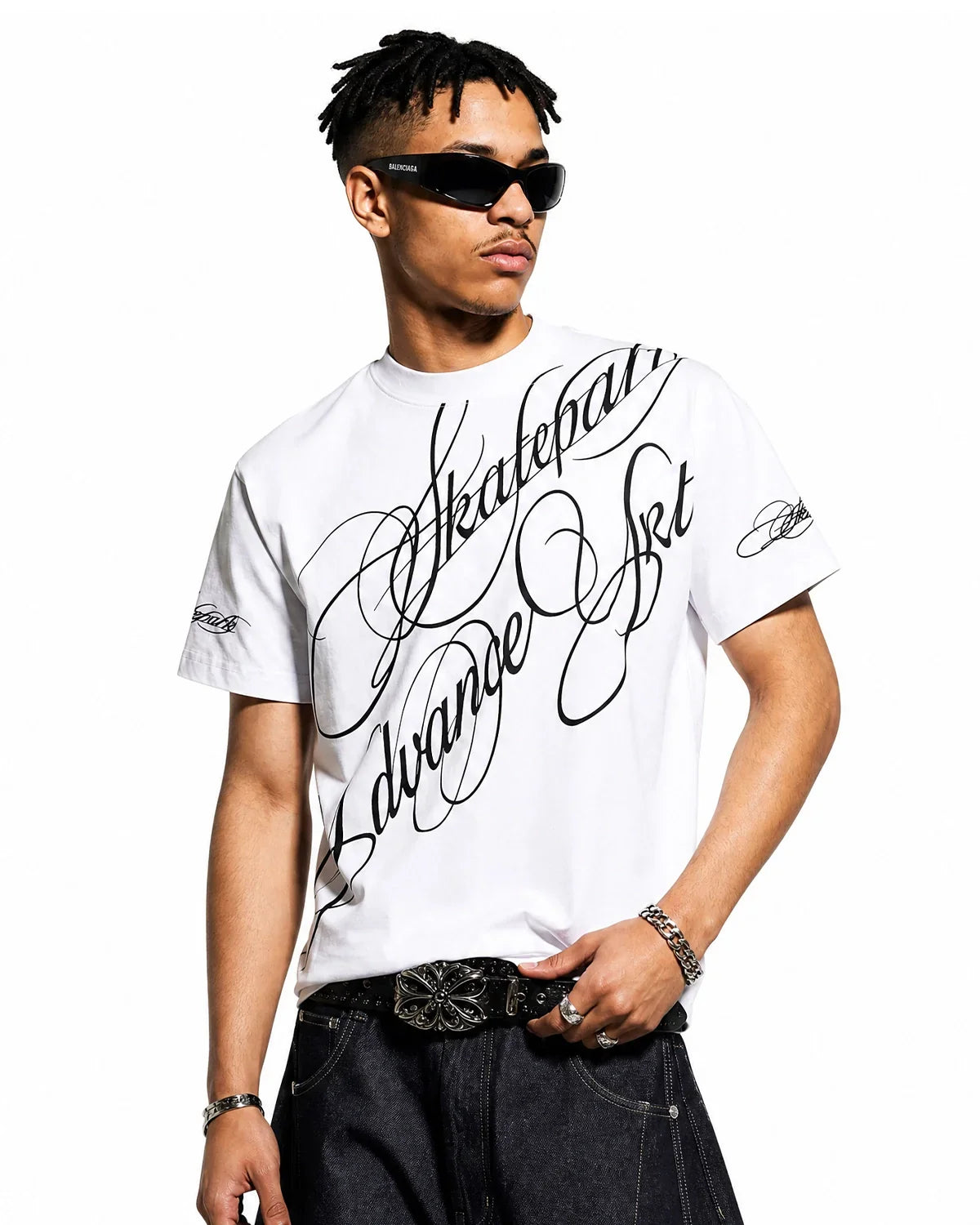 All-Over Script Graphic T-Shirt | Inflation Streetwear