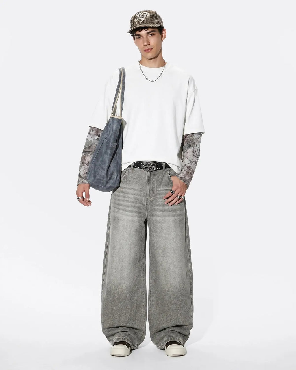 Camo Layered Oversized T-Shirt | Inflation Streetwear