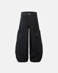 Leopard Patchwork Barrel Jeans | Inflation Streetwear