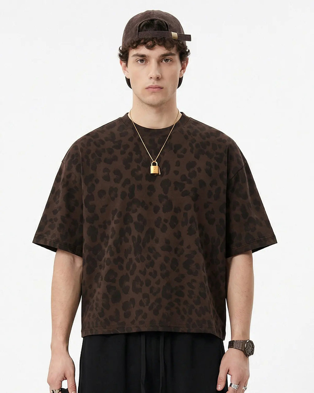 Leopard Print Boxy T-Shirt | Inflation Streetwear
