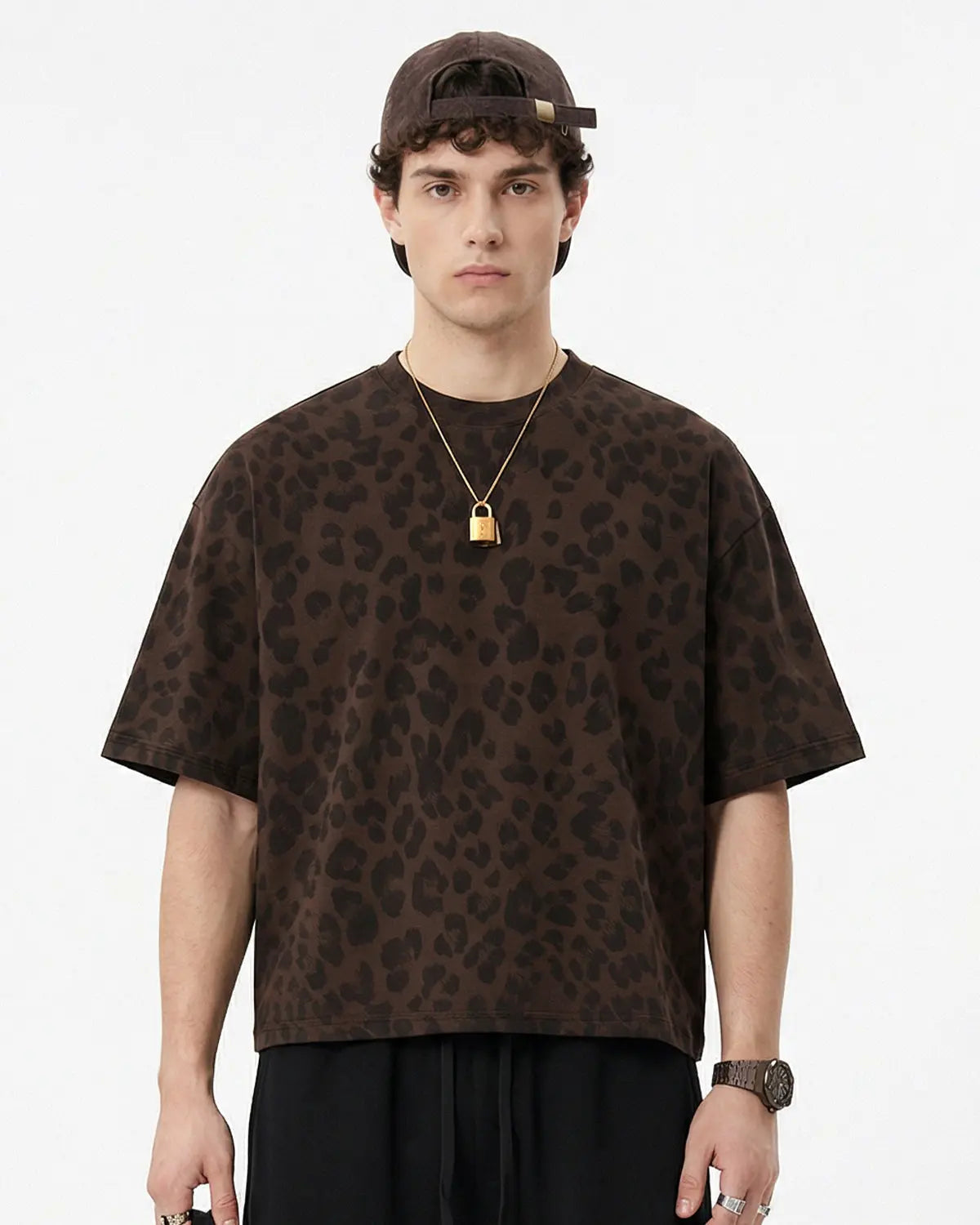 Leopard Print Boxy T-Shirt | Inflation Streetwear