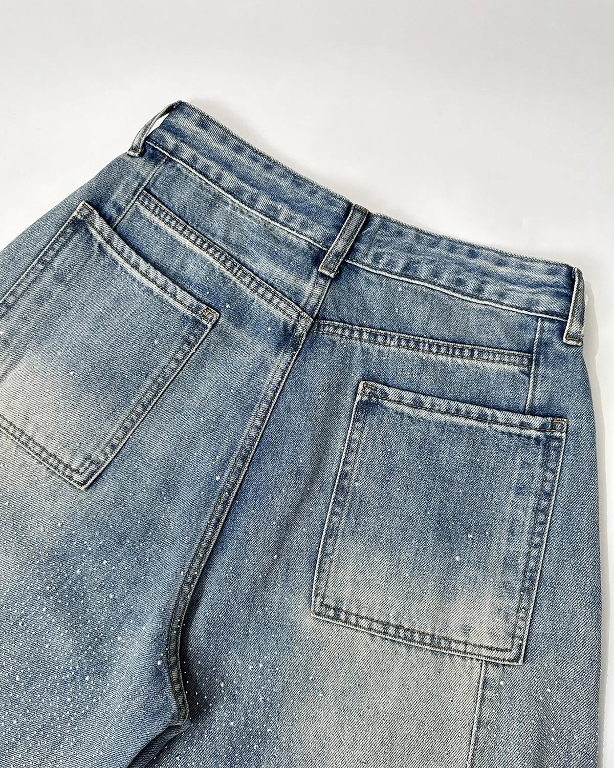Rhinestone Washed Barrel Baggy Jeans | Inflation Streetwear