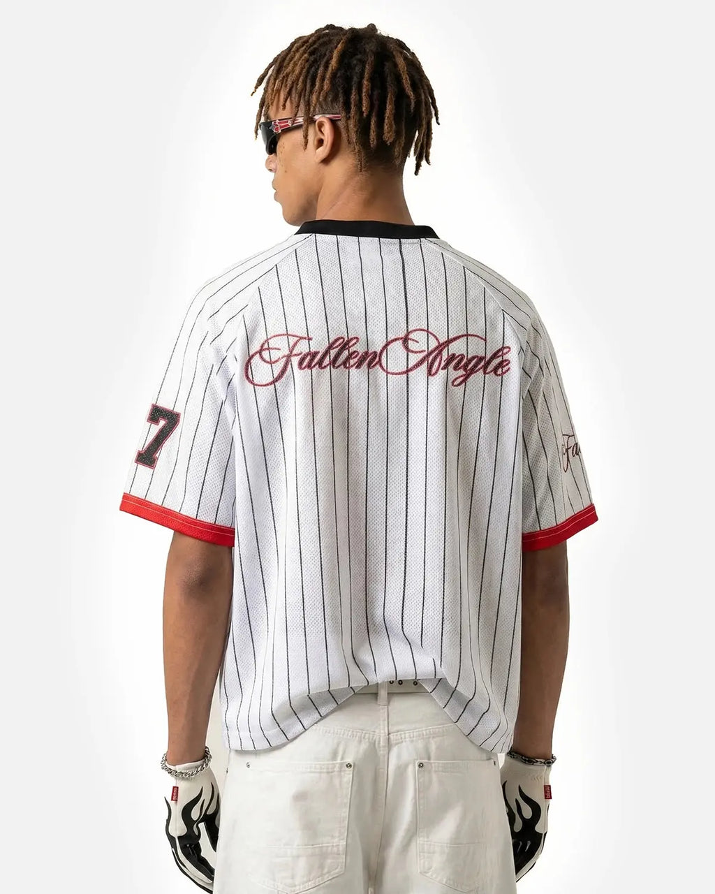 Pinstripe Number Mesh Jersey | Inflation Streetwear