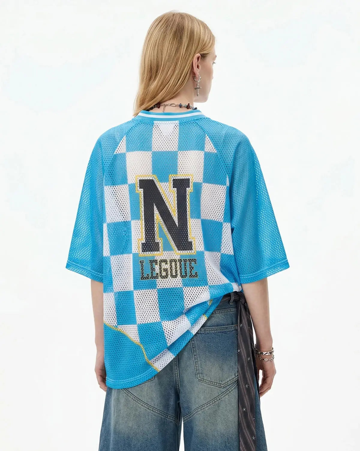 Varsity Checkerboard Mesh Jersey | Inflation Streetwear