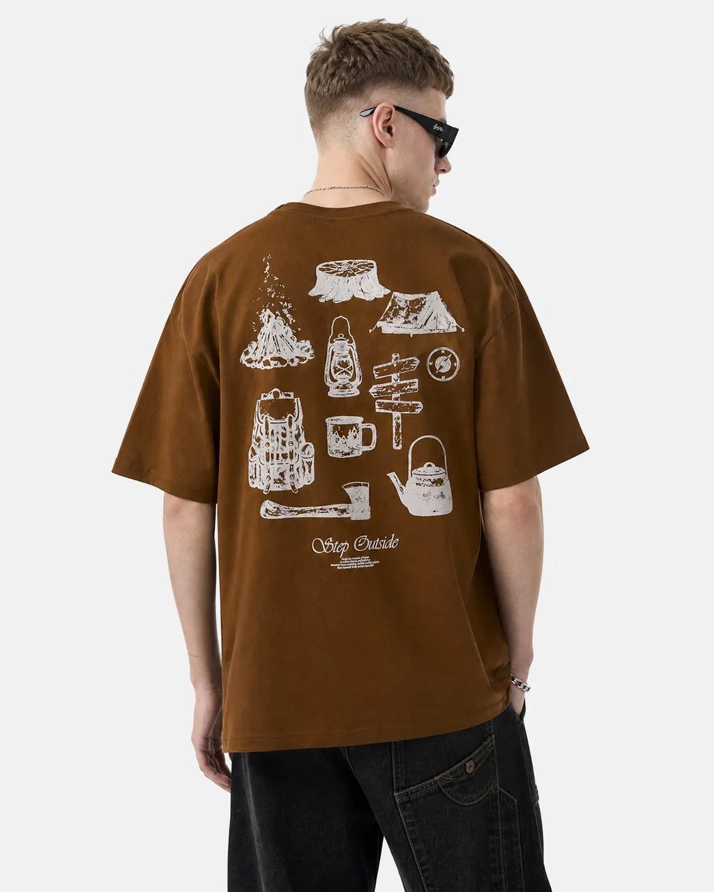 Camping Graphic Cotton Tees | Inflation Streetwear