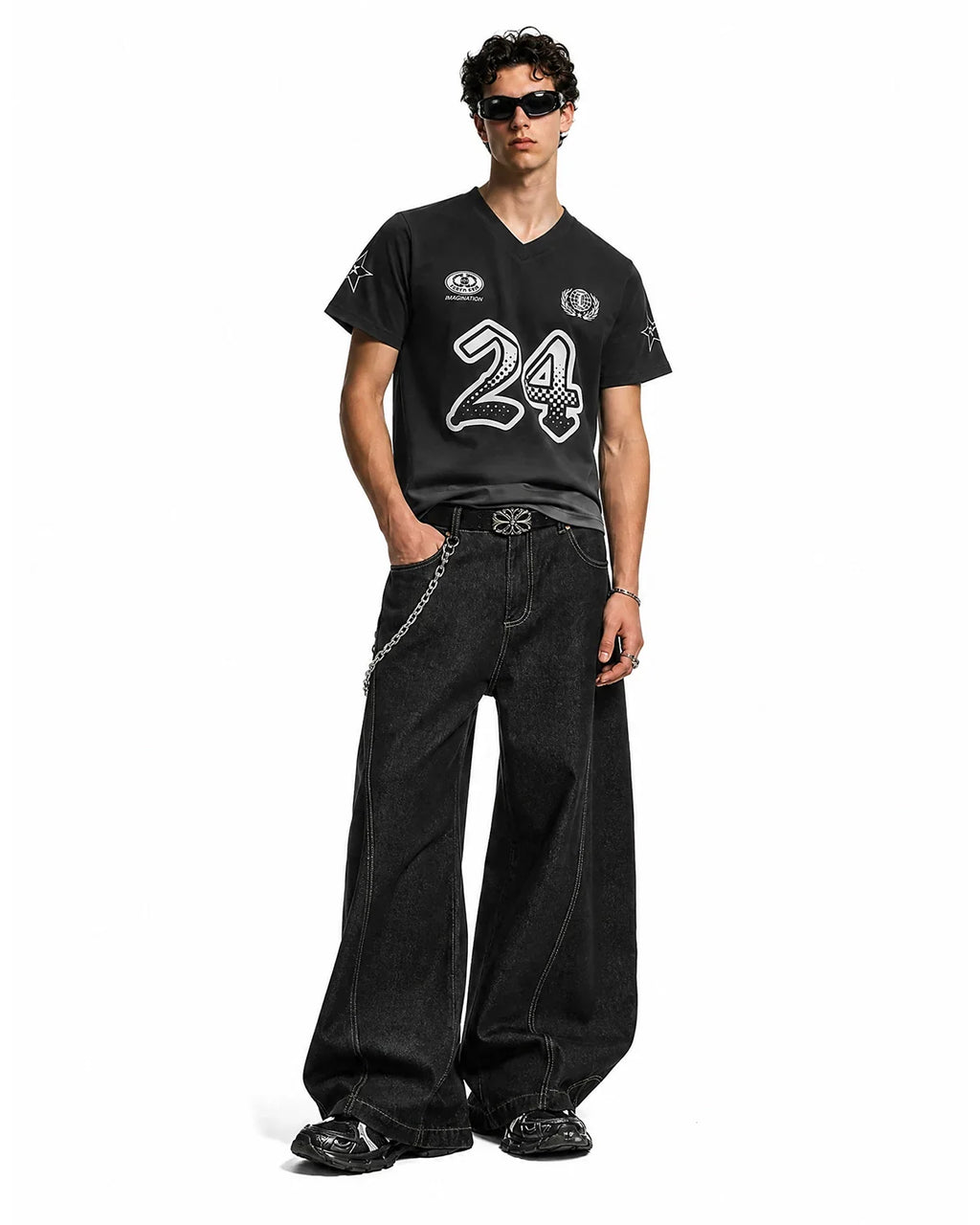 Gradient Number Graphic Jersey Tee | Inflation Streetwear