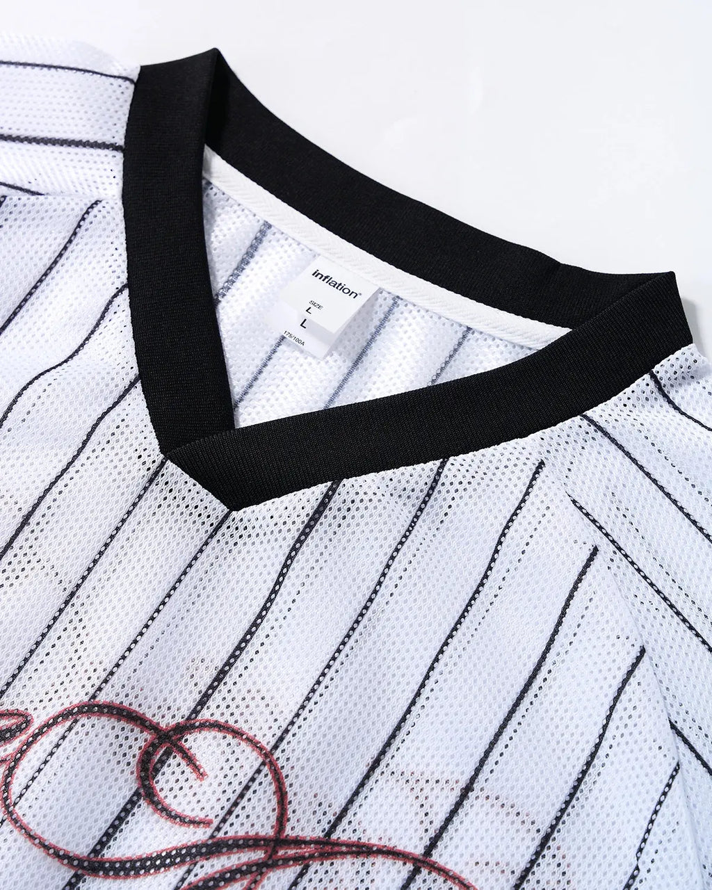 Pinstripe Number Mesh Jersey | Inflation Streetwear