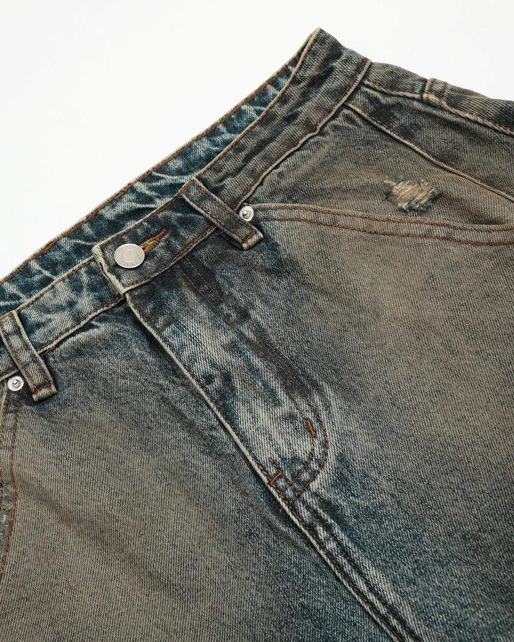 Distressed Dirty Wash Barrel Jeans | Inflation Streetwear