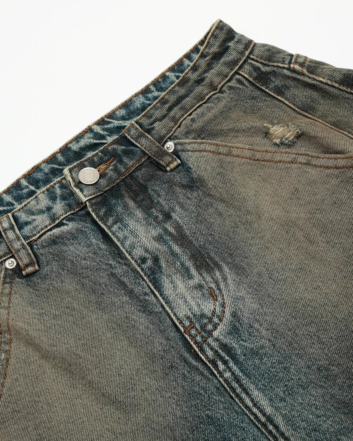 Distressed Dirty Wash Barrel Jeans | Inflation Streetwear