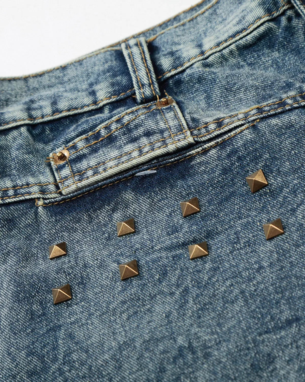 Studded Washed Long Baggy Jorts | Inflation Streetwear