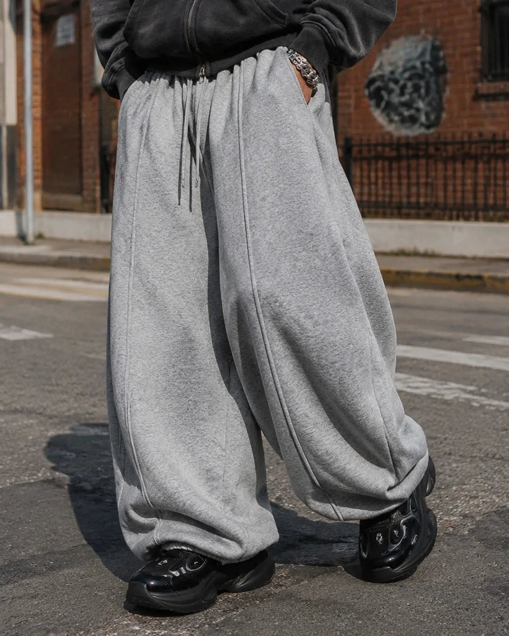Grey Baggy Jogger Sweatpant | Inflation Streetwear