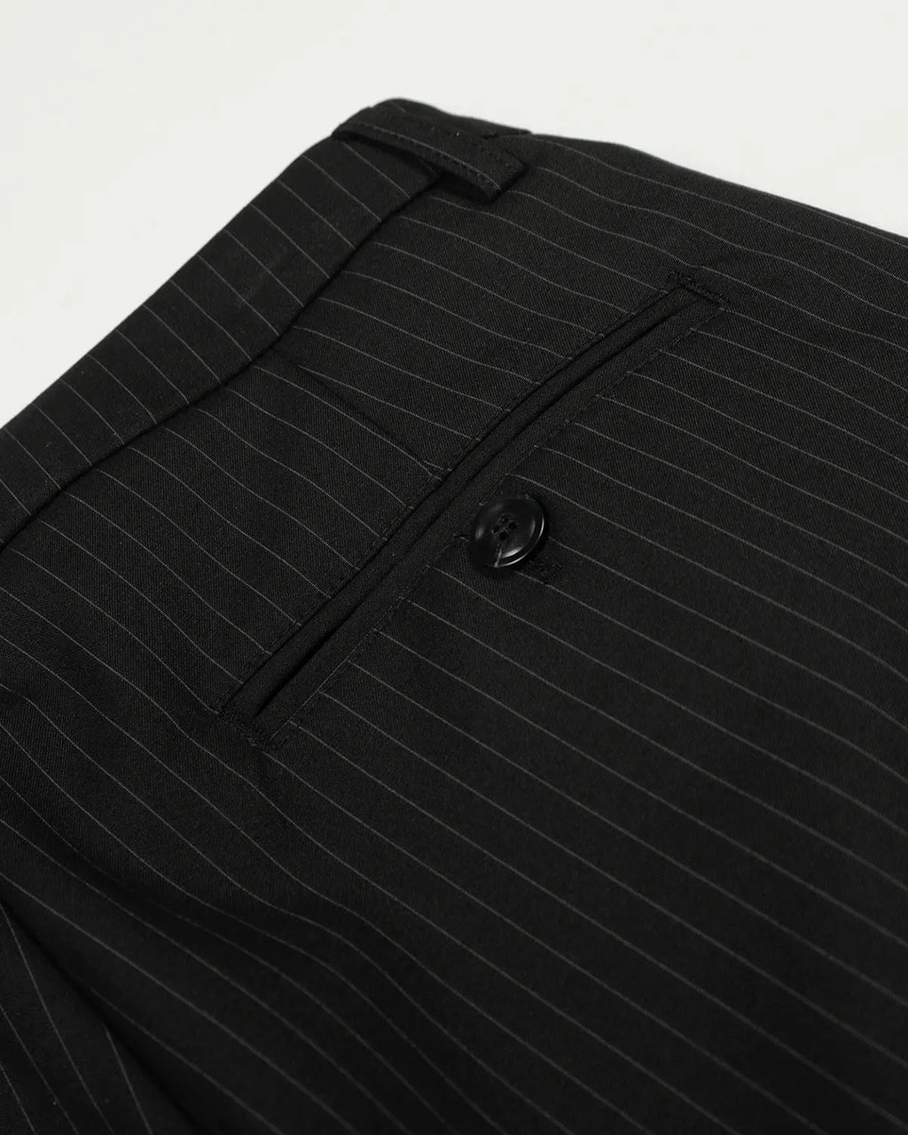 Black Striped Barrel Suit Pant | INFLATION Streetwear