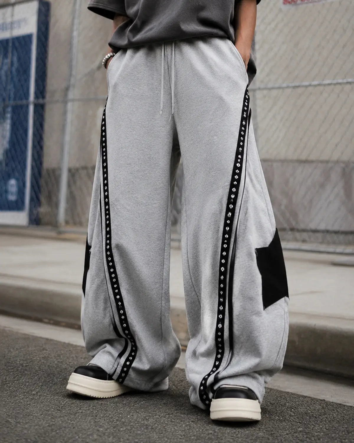 Contrast Patchwork Barrel Sweatpants | Inflation Streetwear
