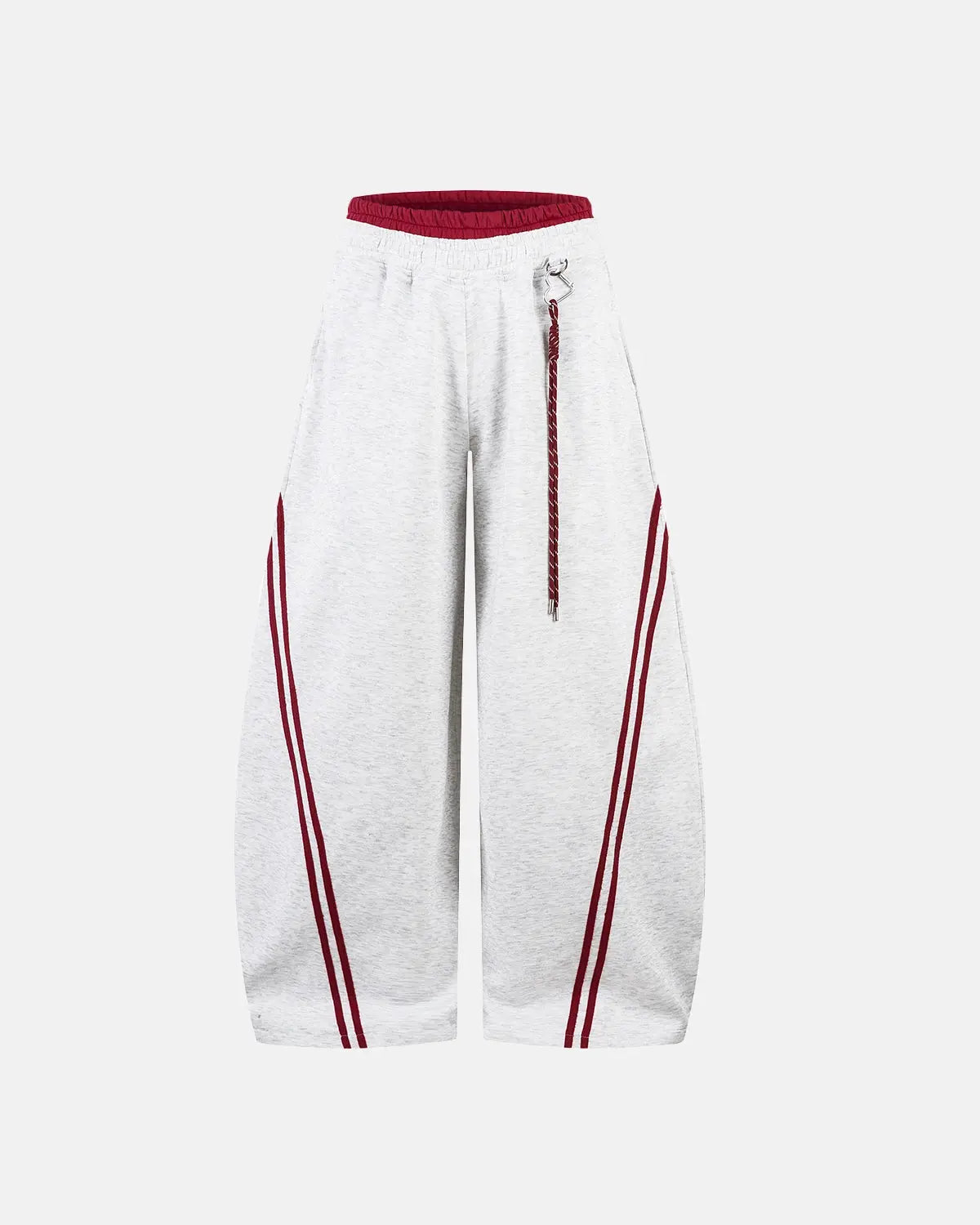 Grey Striped Baggy Sweatpants | Inflation Streetwear