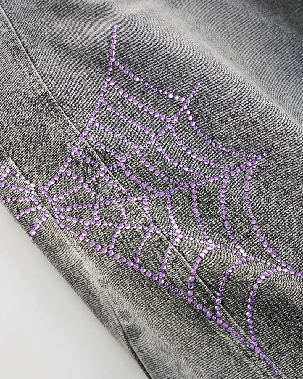 Spider Graphic Rhinestone Barrel Jeans | Inflation Streetewear