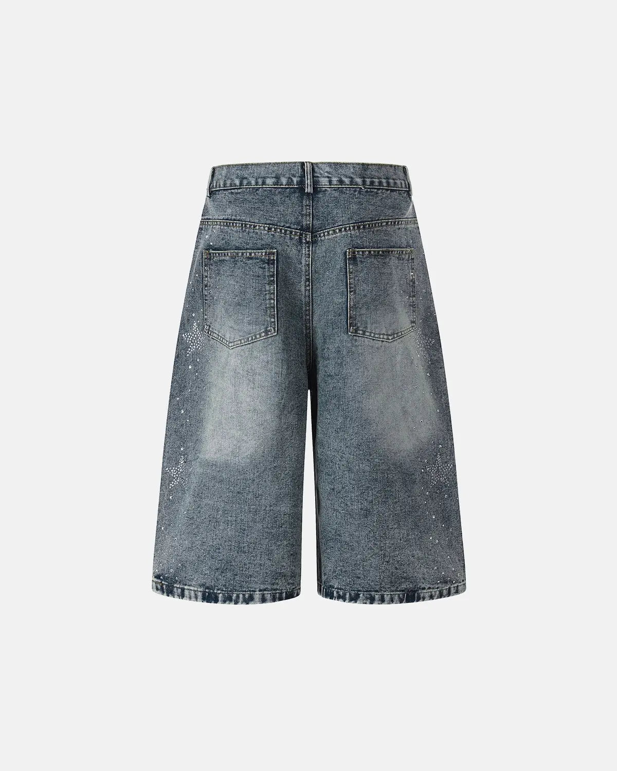 Star Rhinestone Denim Shorts | Inflation Streetwear