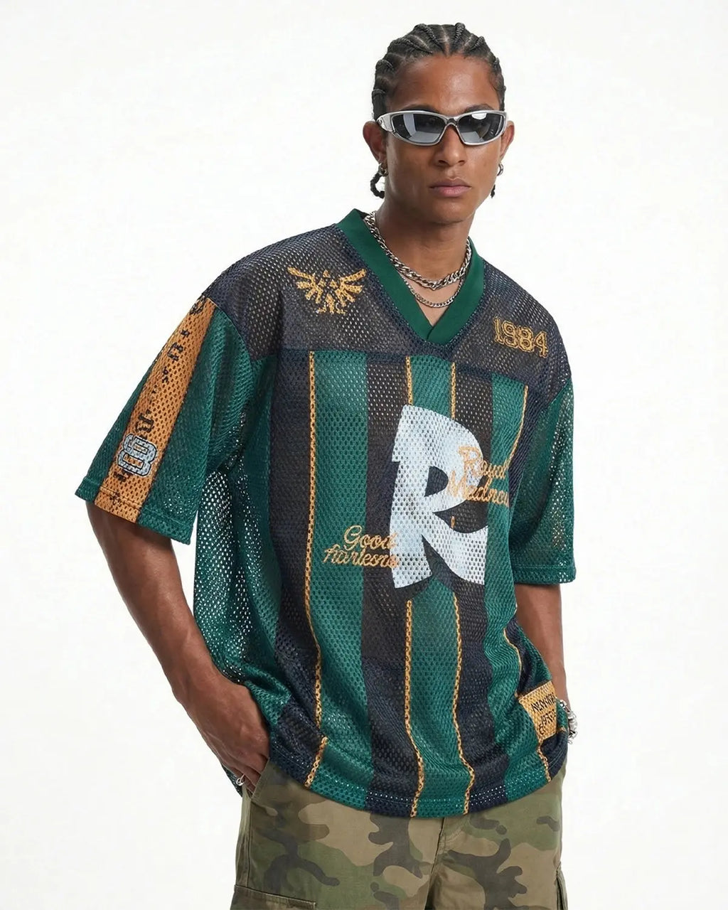 Vintage Striped Mesh Jersey | Inflation Streetwear