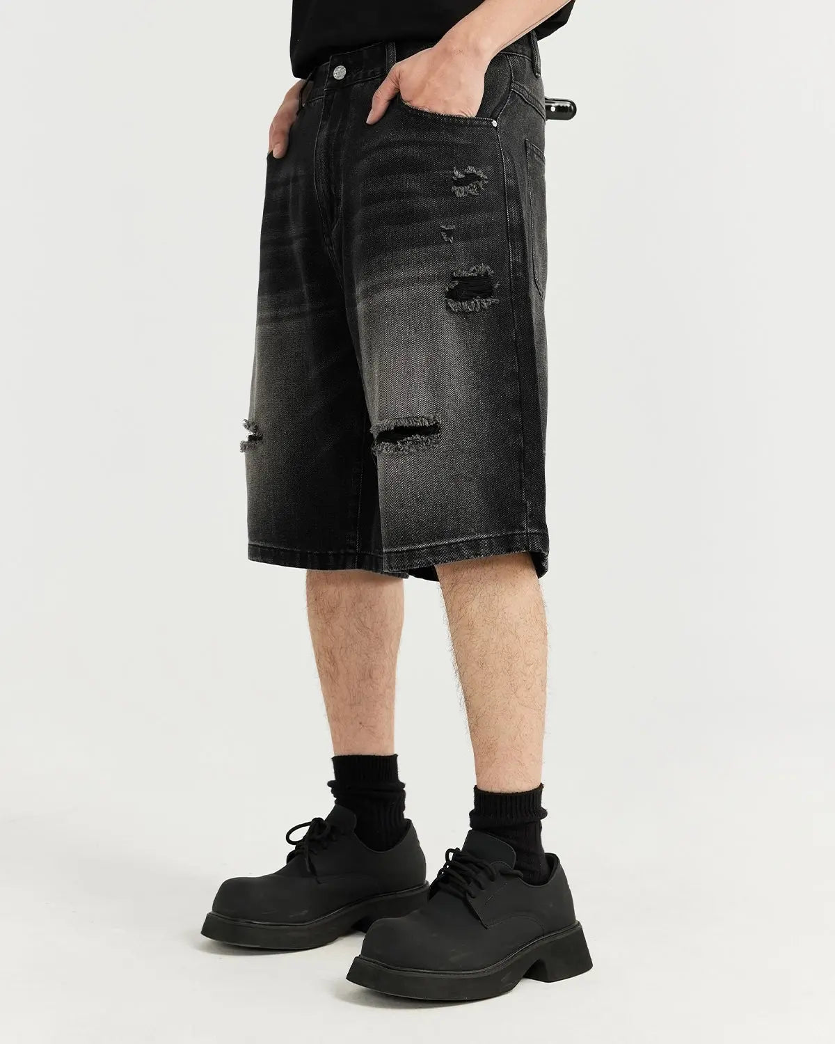 Vintage Ripped Washed Jorts | Inflation Streetwear